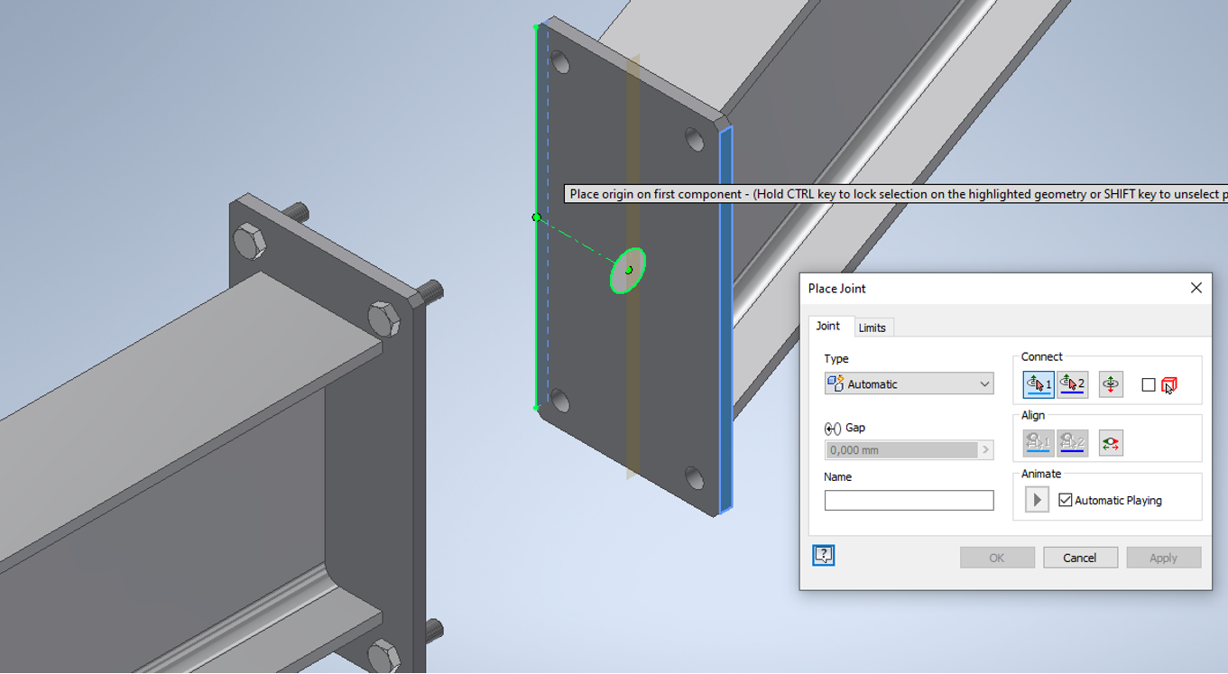 Constrain of Joint gebruiken in Inventor?